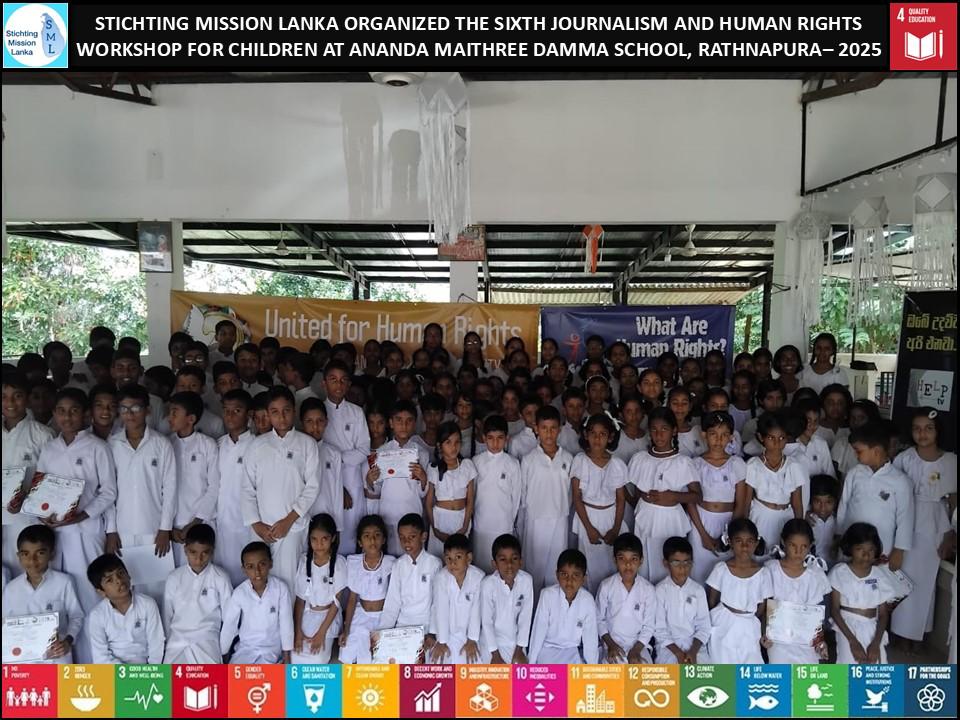 Fundación con sede en los Países Bajos forma a jóvenes de Sri Lanka en medios de comunicación y derechos humanos